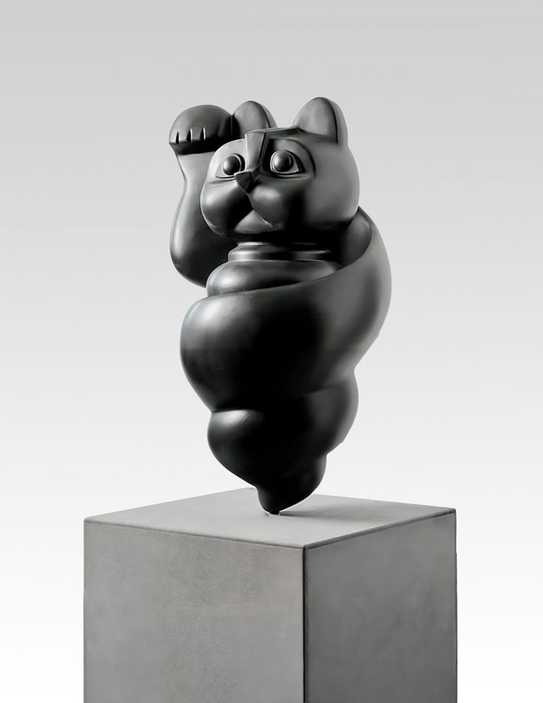 Lucky Hermit Sculpture black 60 cm