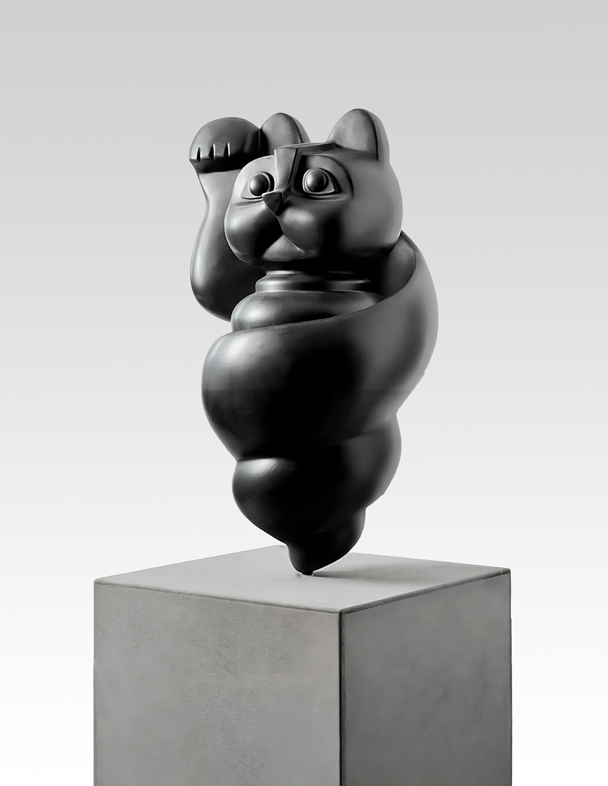 Lucky Hermit Sculpture black 60 cm